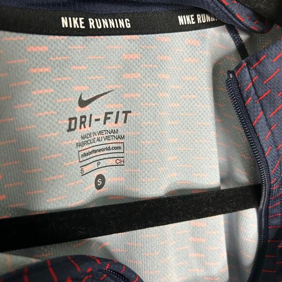 Nike Running Quarter Zip Top-Small-athletic pullover, women, blue red quick dry - Picture 4 of 4